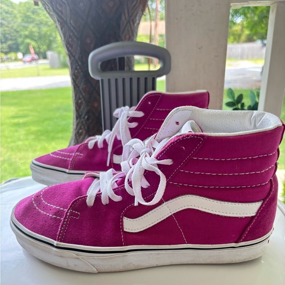 VANS Filmore HI Women's Fuschia Pink High Top Skate Sneakers - Picture 2 of 7